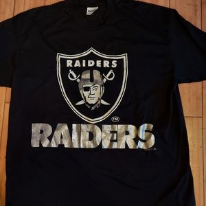 Original Raiders  tee shirt silver and black forever xl 46-48